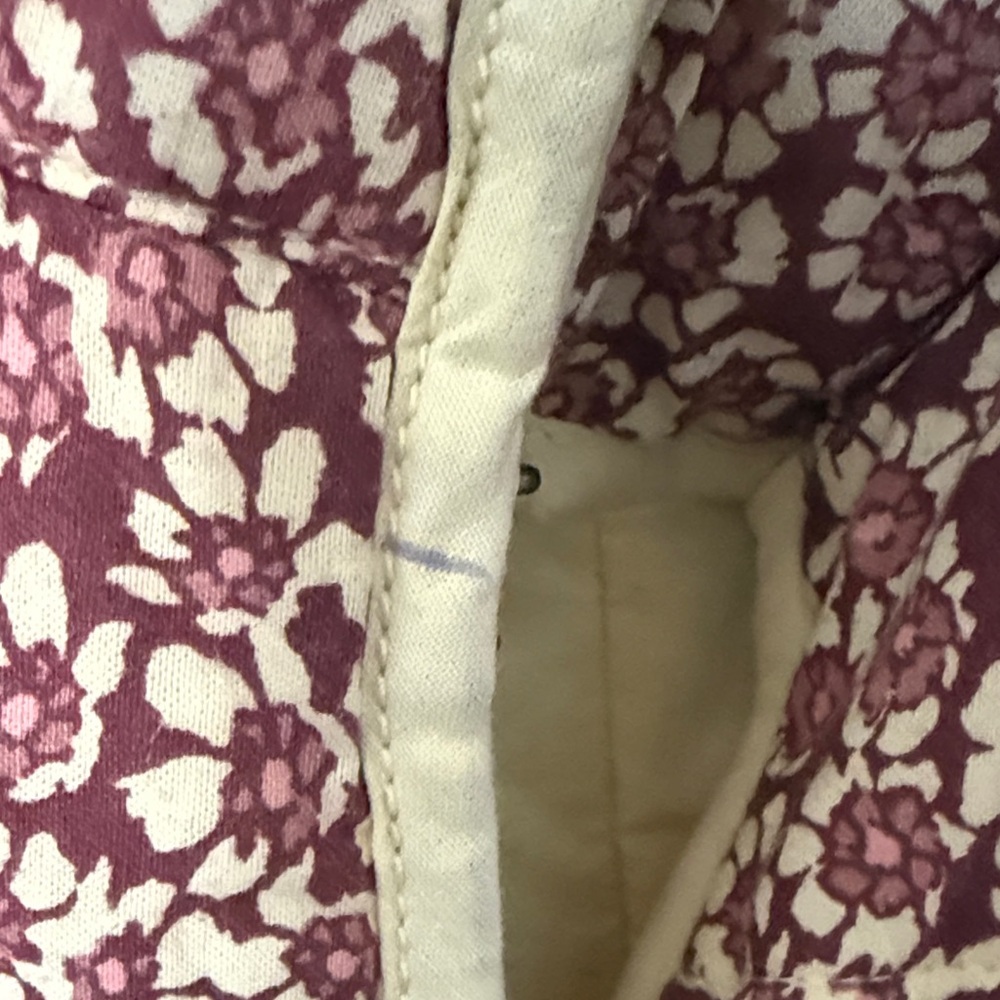 Free People Women's Teddy Jacket - Burgundy and Cream - Picture 3 of 4